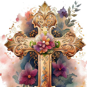 Patrón de punto de cruz contado con decoración floral en acuarela (PDF, descarga digital instantánea), compatible con organizador de patrones de punto de cruz, 14 ct BW, impresión de carta de colores