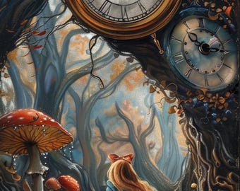 Alice in wonderland 3, pattern keeper compatible, PDF digital download, counted cross stitch, BW CO chart printout