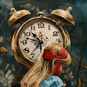 Dark Alice in Wonderland 12, compatibel met patroonhouder, pdf instant digitale download, afdruk van getelde kruissteekkaart