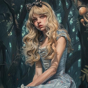 Estreito escuro Alice no país das maravilhas 1 padrão compatível PDF download digital instantâneo gráfico de ponto cruz contado impressão