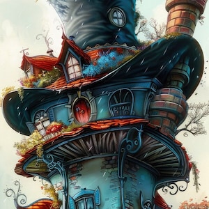 Alice no país das maravilhas estreito escuro 20 pilha de chapéus padrão keeper compatível PDF download digital instantâneo gráfico de ponto cruz contado impressão