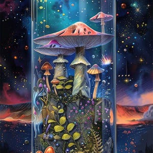 Narrow Fantasy world in a bottle 17, pattern keeper compatible, PDF instant digital download, counted cross stitch BW CO chart printout