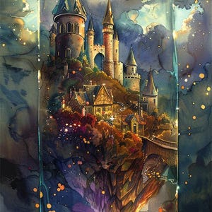 Narrow Fantasy world in a bottle 15, pattern keeper compatible, PDF instant digital download, counted cross stitch BW CO chart printout