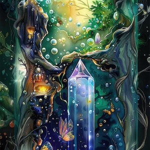 Padrão estreito Mundo de fantasia em uma garrafa 2 padrões compatíveis com PDF download digital instantâneo gráfico de cores de ponto cruz contado impressão