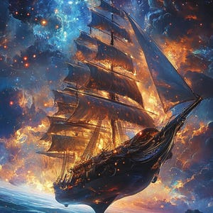 Descarga digital instantánea en formato PDF compatible con Steampunk Astral Galleon 10, punto de cruz contado, tabla de colores para imprimir