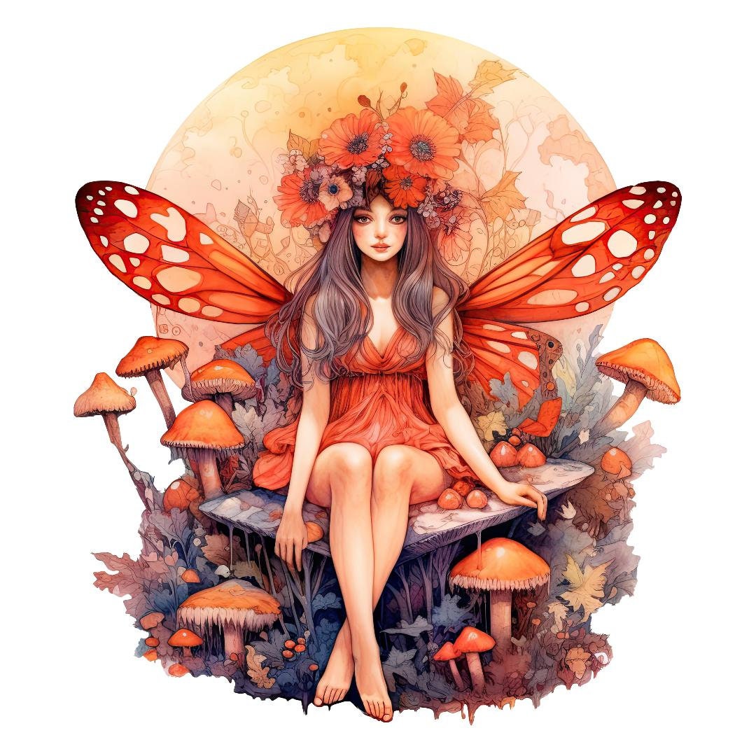 Mushroom Fairy Magic, Fae Faerie PDF Instant Digital Download Counted ...