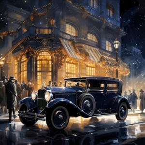1920's Vintage car 6, pattern keeper compatible, PDF instant digital download, counted cross stitch BW CO chart printouts