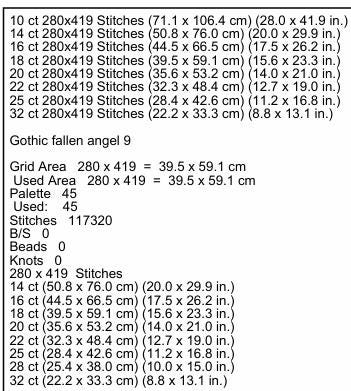 Gothic Fallen Angel 9 Tragic Portrait Pattern Keeper Compatible PDF ...