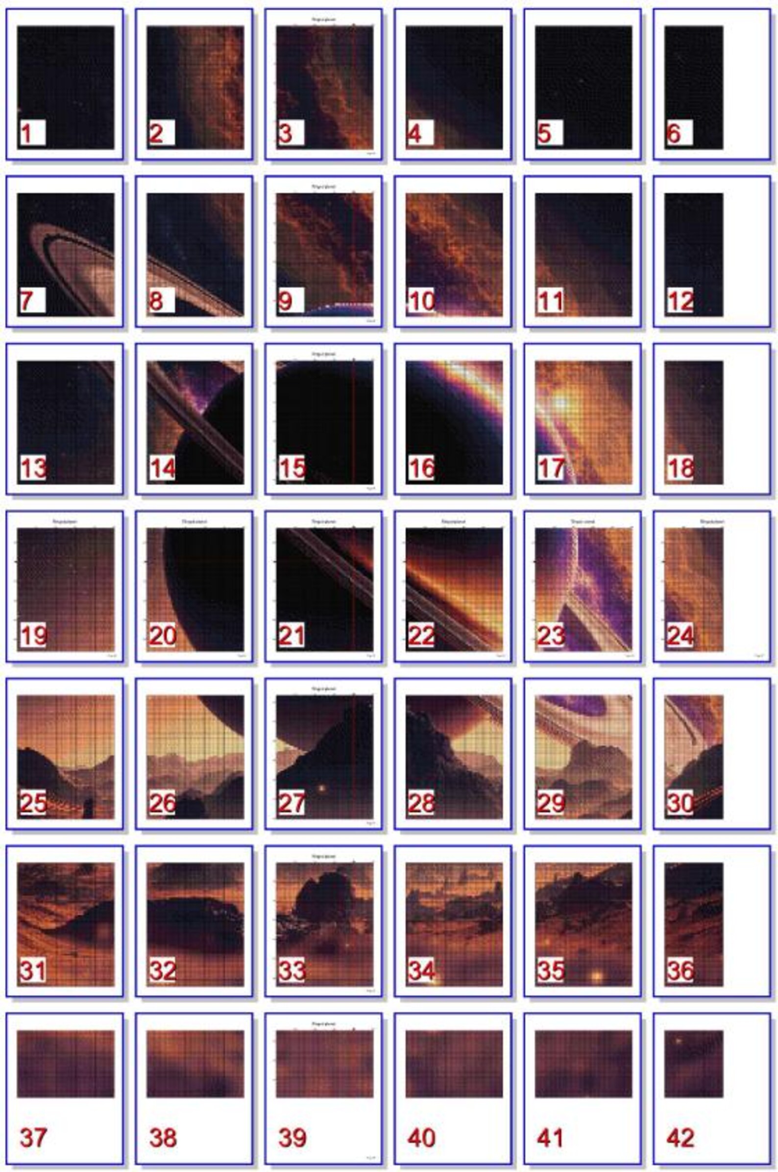 Planet Pattern Cards Celestial Bodies Ringed Planet Pattern Keeper Compatible PDF Instant ...