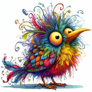 Pájaro arcoíris deshilachado 6 PDF, descarga digital instantánea, patrón de punto de cruz contado, compatible con el guardián, impresión de carta de colores
