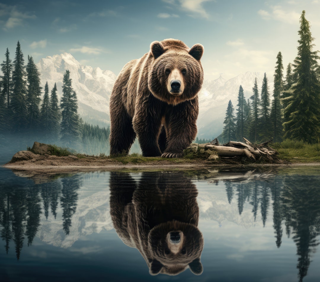 Grizzly Brown Bear Reflected Spirit Totem PDF Instant Digital Download ...