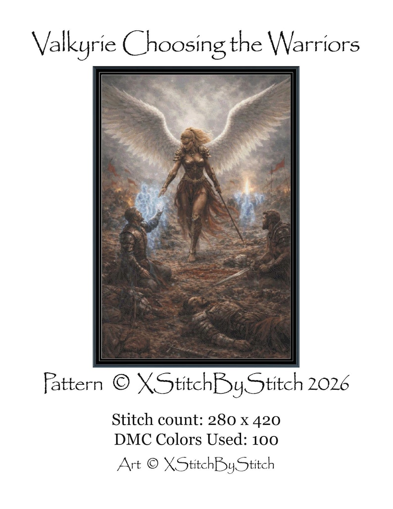 Valkyrie Pattern Valkyrie Choosing the Warriors, Pattern Keeper Compatible, PDF Instant ...