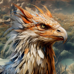 Griffin Gryphon Chimera PDF sofortiger digitaler Download Kreuzstichmuster keeper kompatibel 14 ct BW, Farbkarte Ausdruck