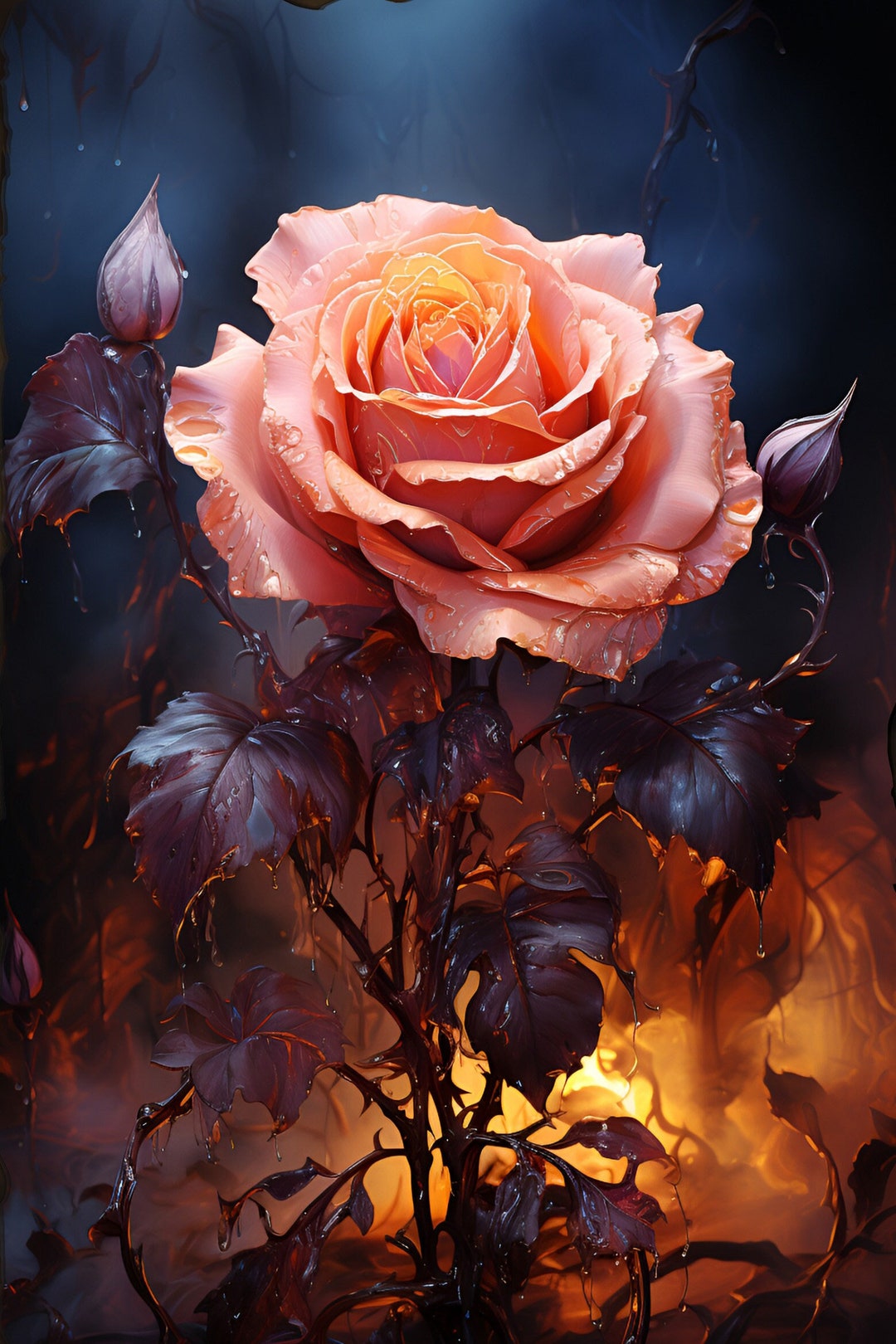 Gothic Pink Rose Pattern Keeper Compatible PDF Instant Digital Download ...