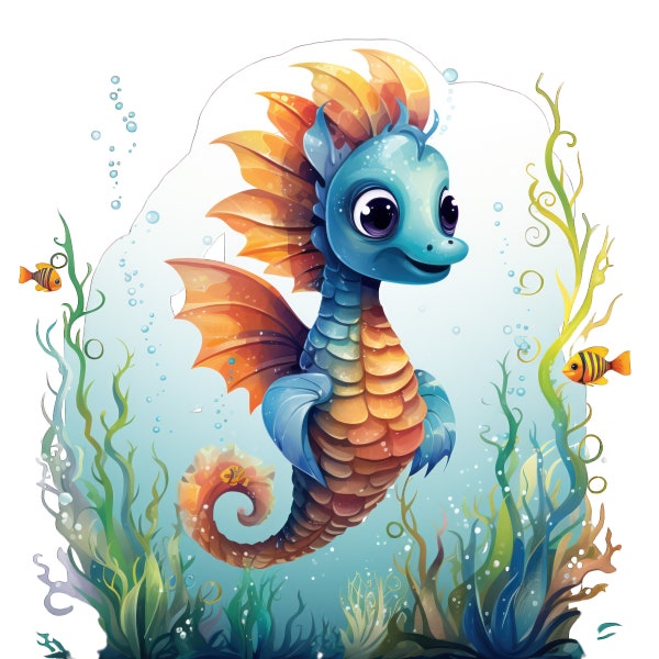 Small little monster sea dragon 6 in PDF instant digital download counted cross stitch pattern keeper compatible BW, color chart printout