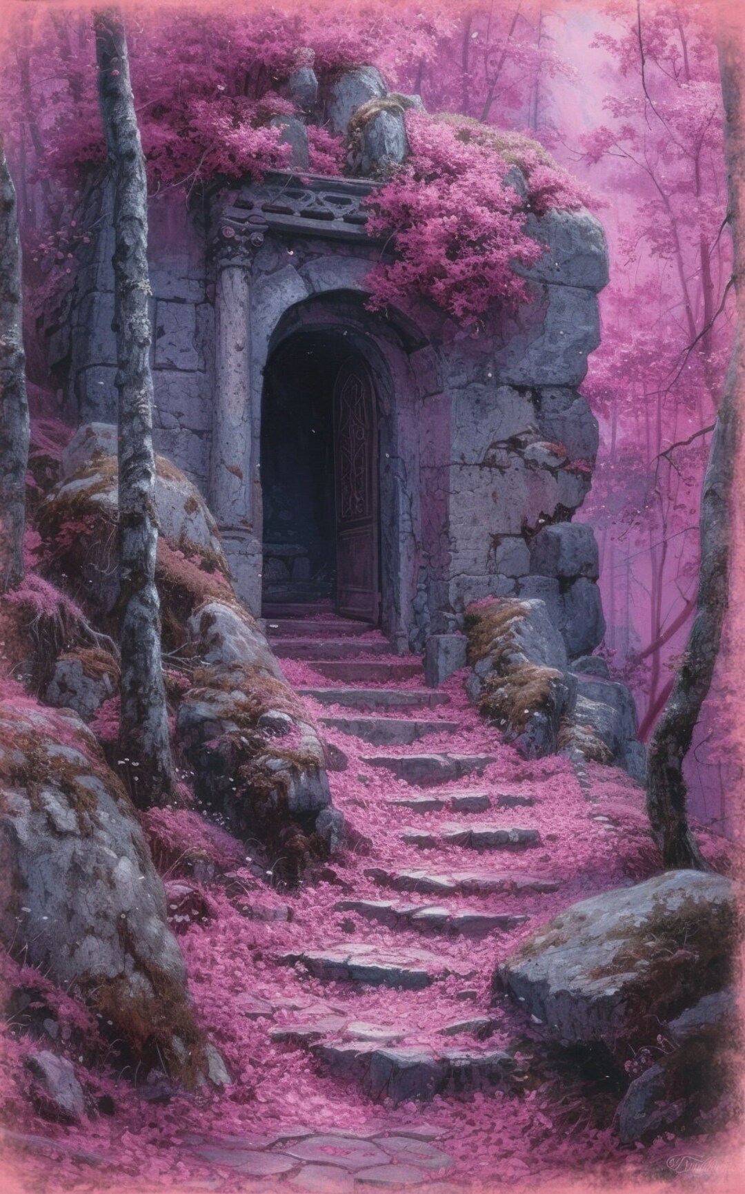 Purple Pink Enchanted Doorway 3 Pattern Keeper Compatible PDF Instant ...