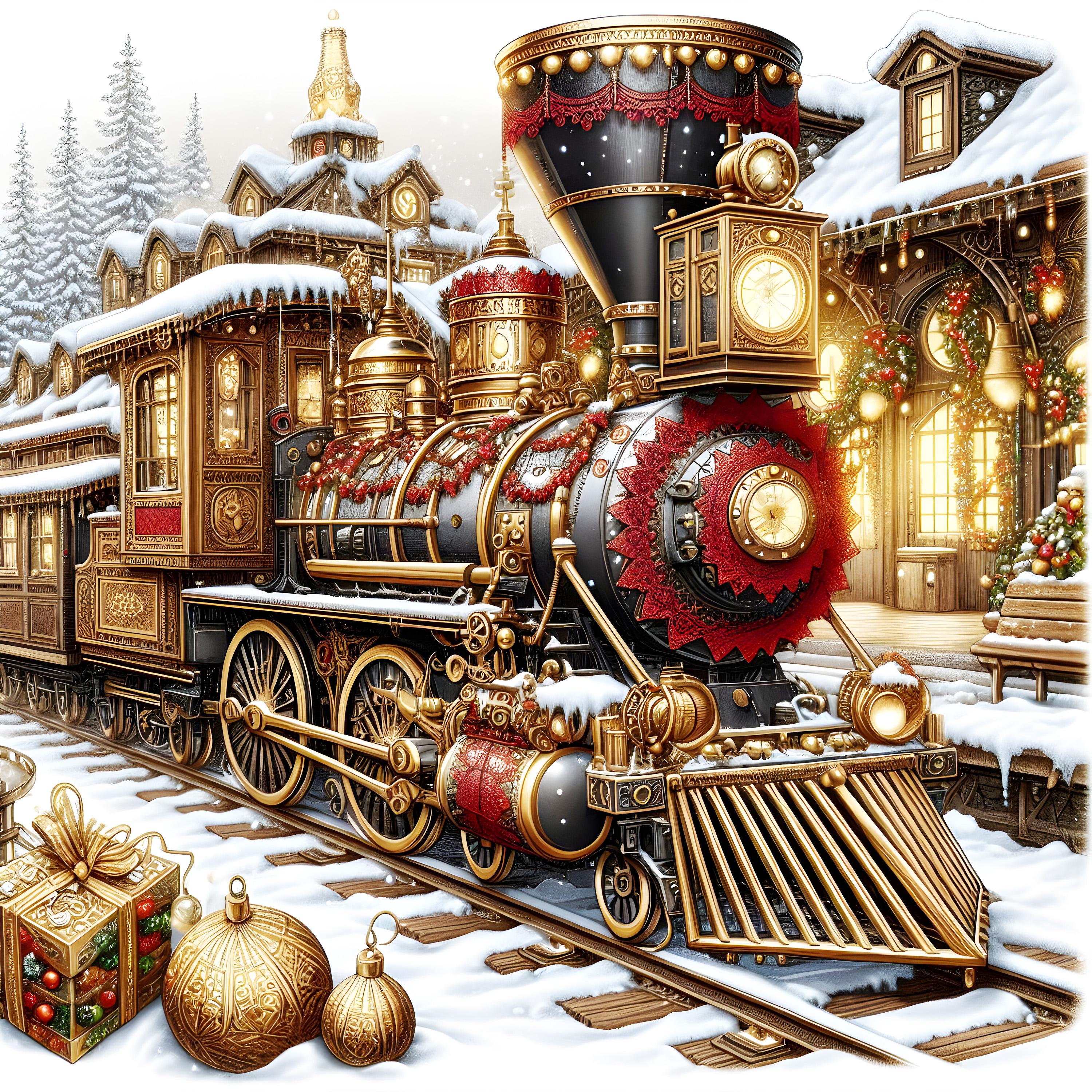 Steampunk Christmas Steam Engine 11 Pattern Keeper Compatible PDF ...