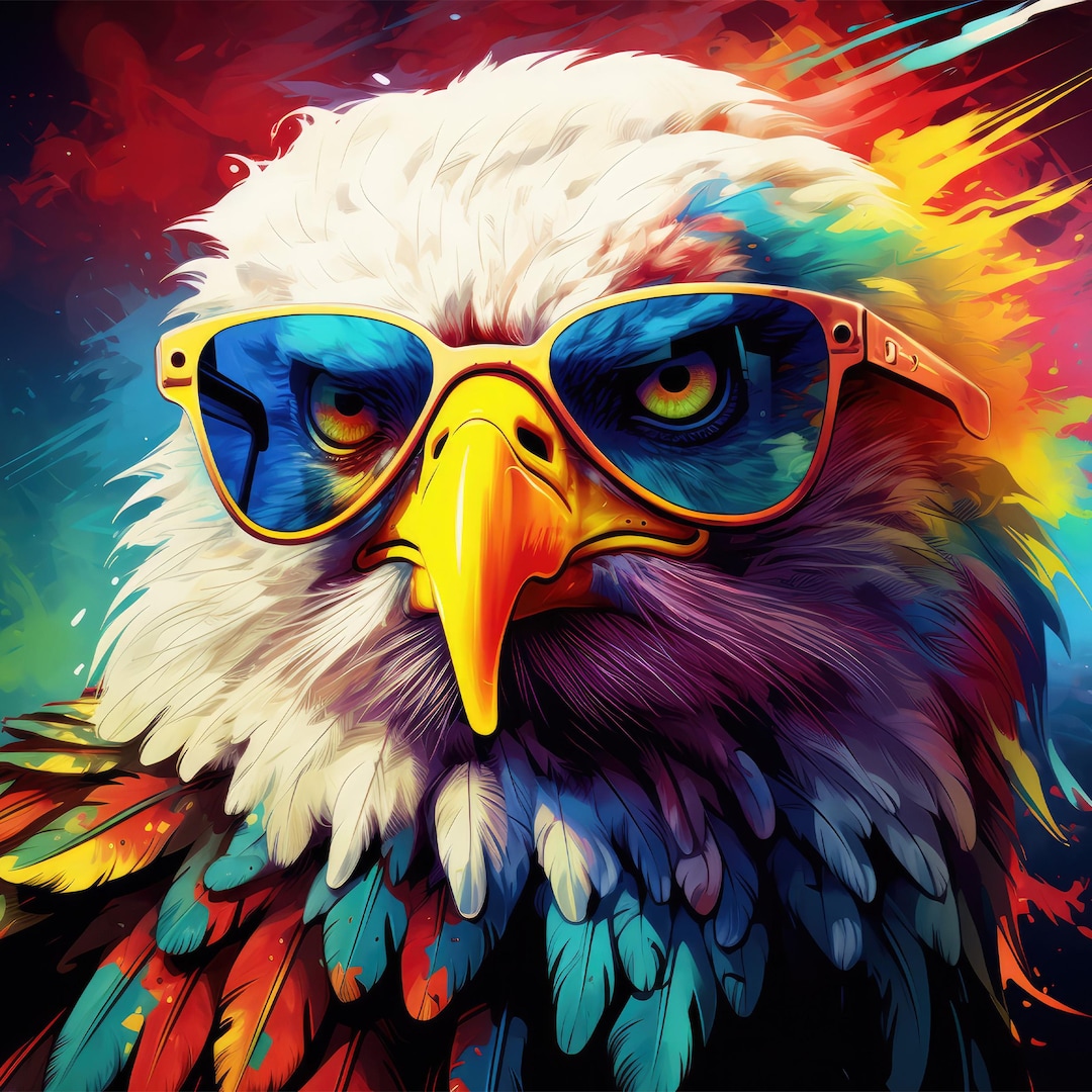 Bald Eagle Cool Sunglasses Pattern Keeper Compatible PDF Instant ...