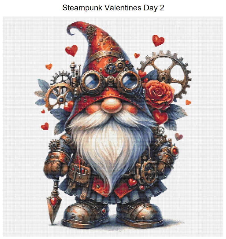 Steampunk Valentine Gnome Pattern Keeper Compatible PDF Instant Digital ...
