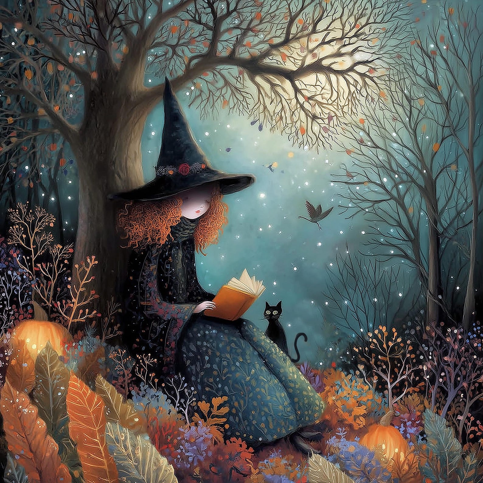 Whimsical Autumn Witch 1, Pattern Keeper Compatible, PDF Instant ...