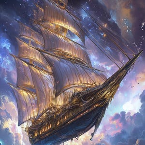 Steampunk Astral Galleon 16 padrões compatíveis com PDF download digital instantâneo ponto cruz contado, impressão de gráfico de cores