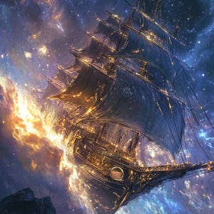 Descarga digital instantánea en formato PDF compatible con Steampunk Astral Galleon 3, punto de cruz contado, tabla de colores para imprimir