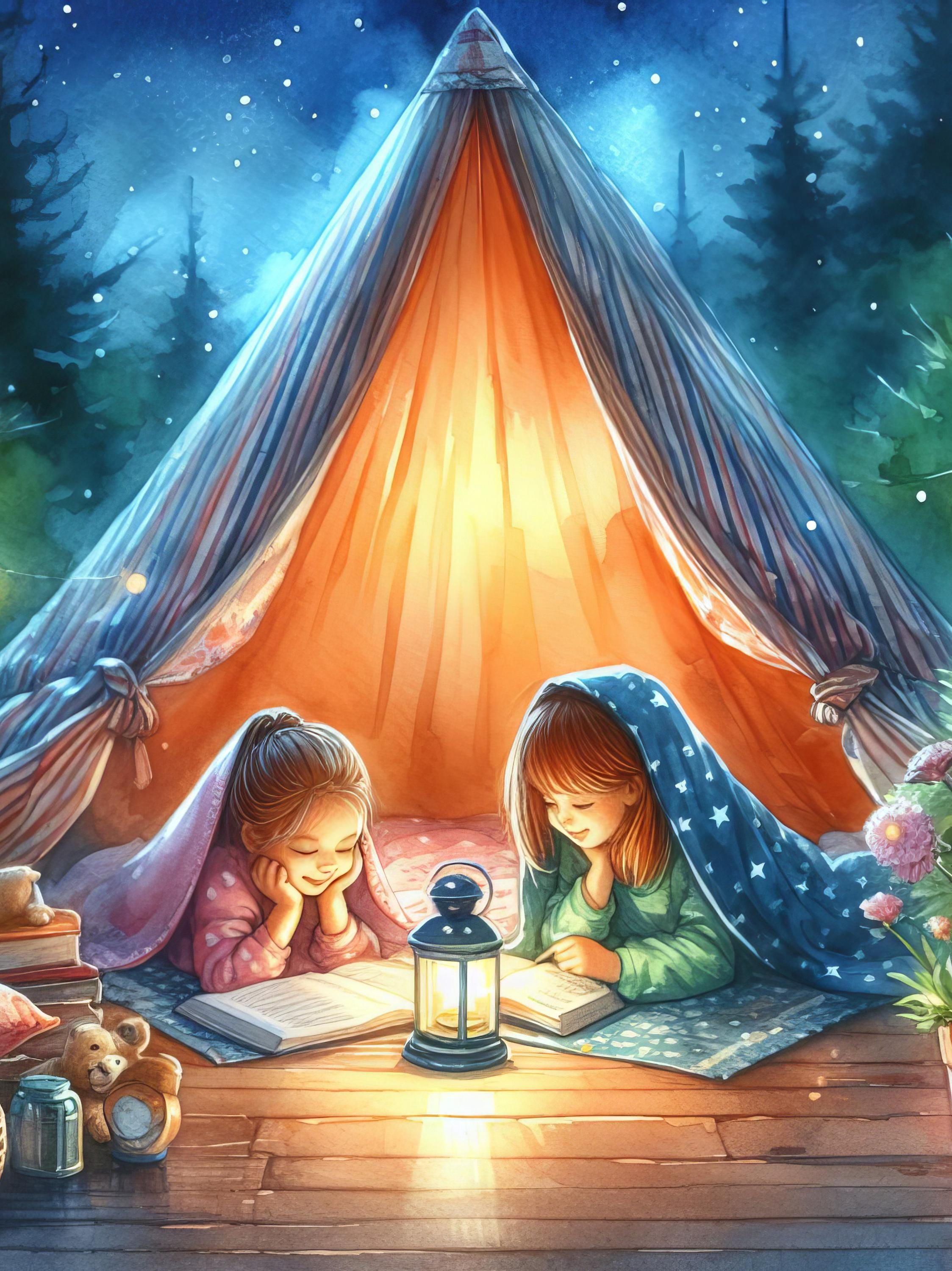 Sisters Backyard Camp Out 7 PDF instant digital download counted cross stitch pattern keeper compatible, chart printout