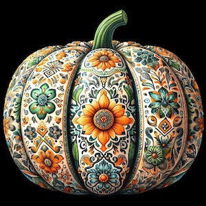 Padrão de abóbora pintada Outono Outono Halloween compatível com download digital instantâneo em PDF ponto cruz contado 14ct gráfico de cores impressão