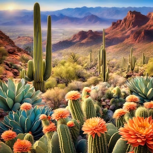 Arizona desert after the rain, pattern keeper compatible, PDF instant digital download, counted cross stitch BW CO chart printouts