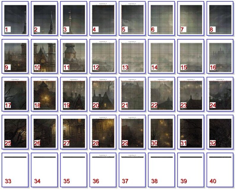 Cursed Old Town 10 Spooky Landscape Scene Pattern Keeper Compatible PDF ...