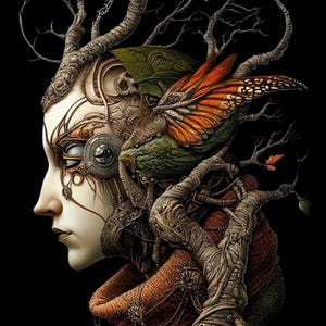 Earth Keepers 28 dryad fae fairy, Large pattern keeper compatible, PDF instant digital download, counted cross stitch BW CO chart printouts