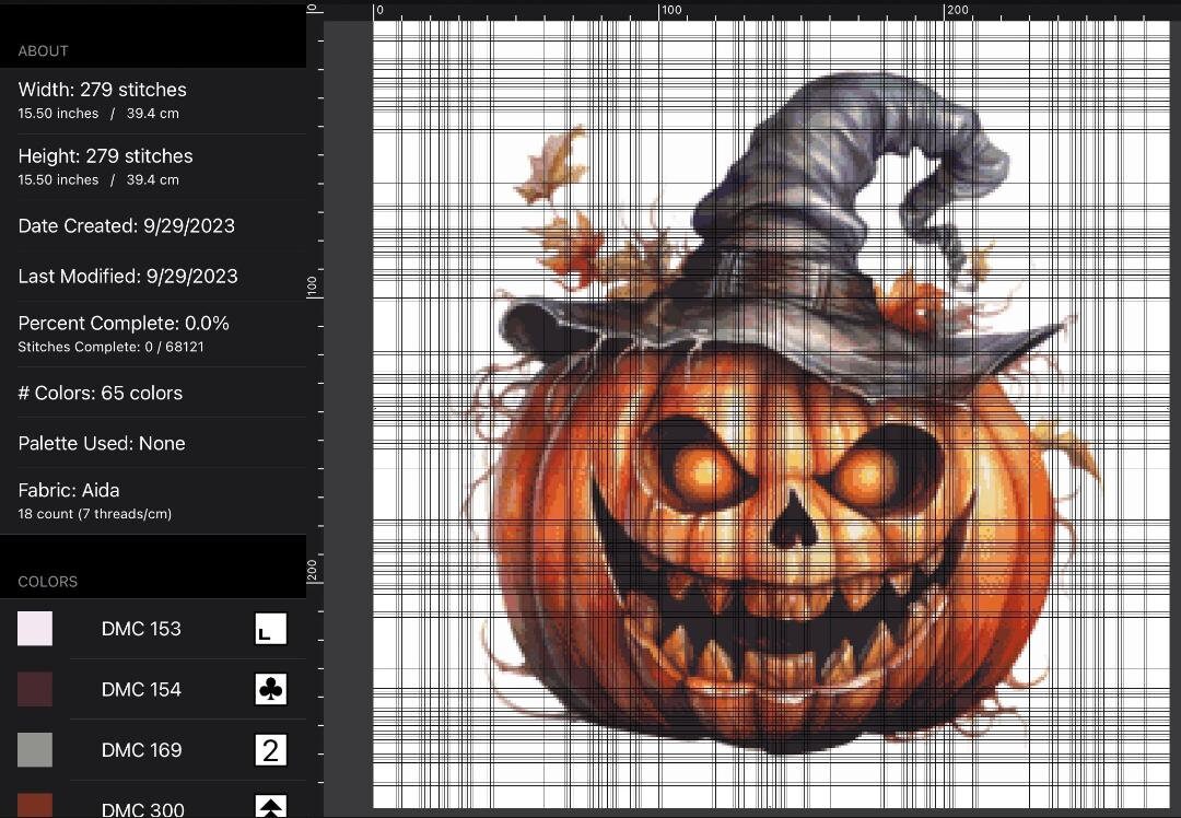 Halloween Scary Jack O Lantern Pumpkin Counted Cross Stitch - Etsy