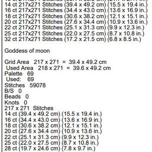 Goddess of the Moon Selene Pattern Keeper Compatible PDF Instant Digital Download Counted Cross ...