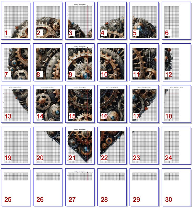 Steampunk Heart Valentine Pattern Keeper Compatible PDF Instant Digital ...