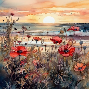 Prato di fiori selvatici 2, compatibile con il porta-schemi, download digitale immediato in PDF, stampe di schemi a punto croce BW CO