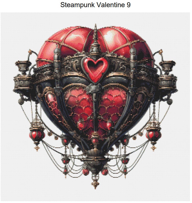 Steampunk Hot Air Balloon Valentine Pattern Keeper Compatible PDF ...