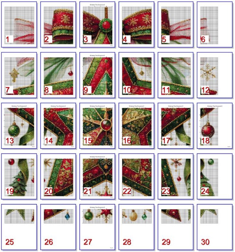 Christmas Tree Ornaments 5 Quilted Star Pattern Keeper Compatible PDF ...