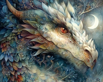 Enchanted Dragon 6, compatibel met patroonhouder, pdf direct digitale download, getelde kruissteek ZW-CO-kaartafdrukken