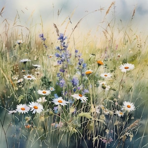 Wildflowers 4 PDF download digital instantâneo padrão de ponto cruz contado compatível com impressão de gráfico de cores