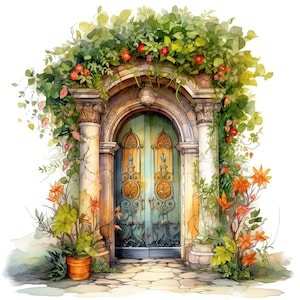 Porta mágica elegante contada padrão de ponto cruz compatível com PDF download digital instantâneo 18ct BW impressão colorida