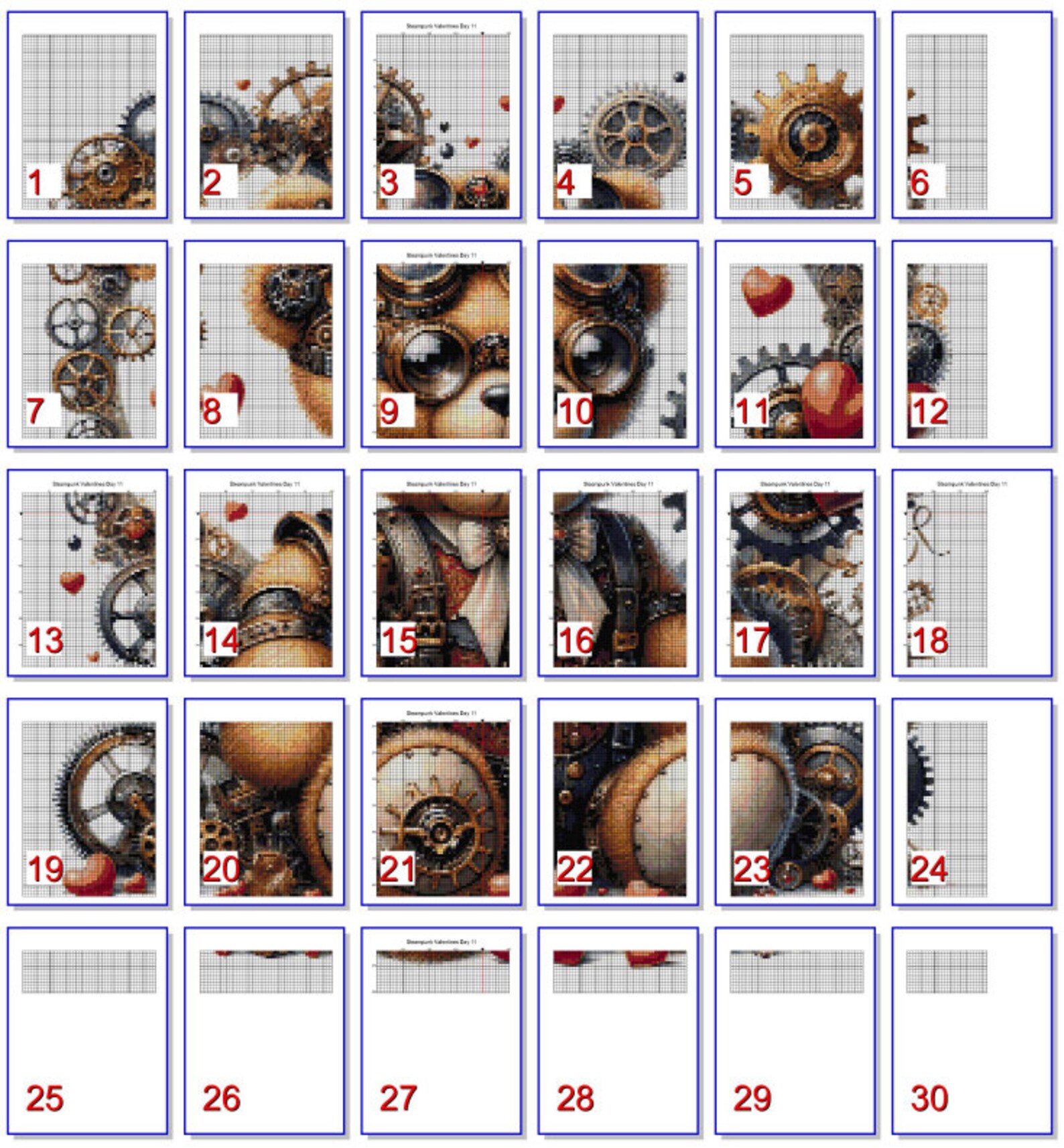 Steampunk Valentine Teddy Bear Pattern Keeper Compatible PDF Instant ...