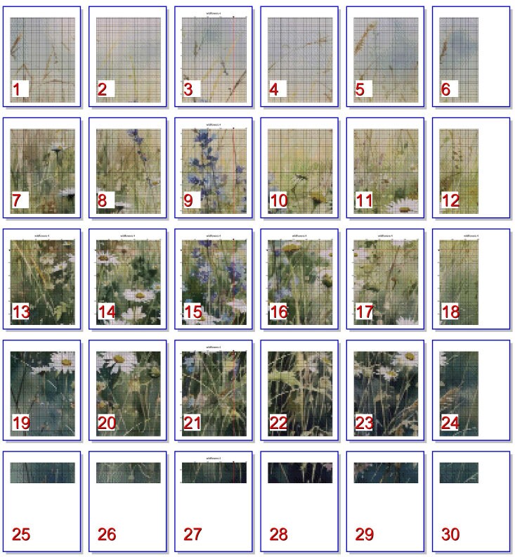 Wildflowers 4 PDF Instant Digital Download Counted Cross Stitch Pattern ...