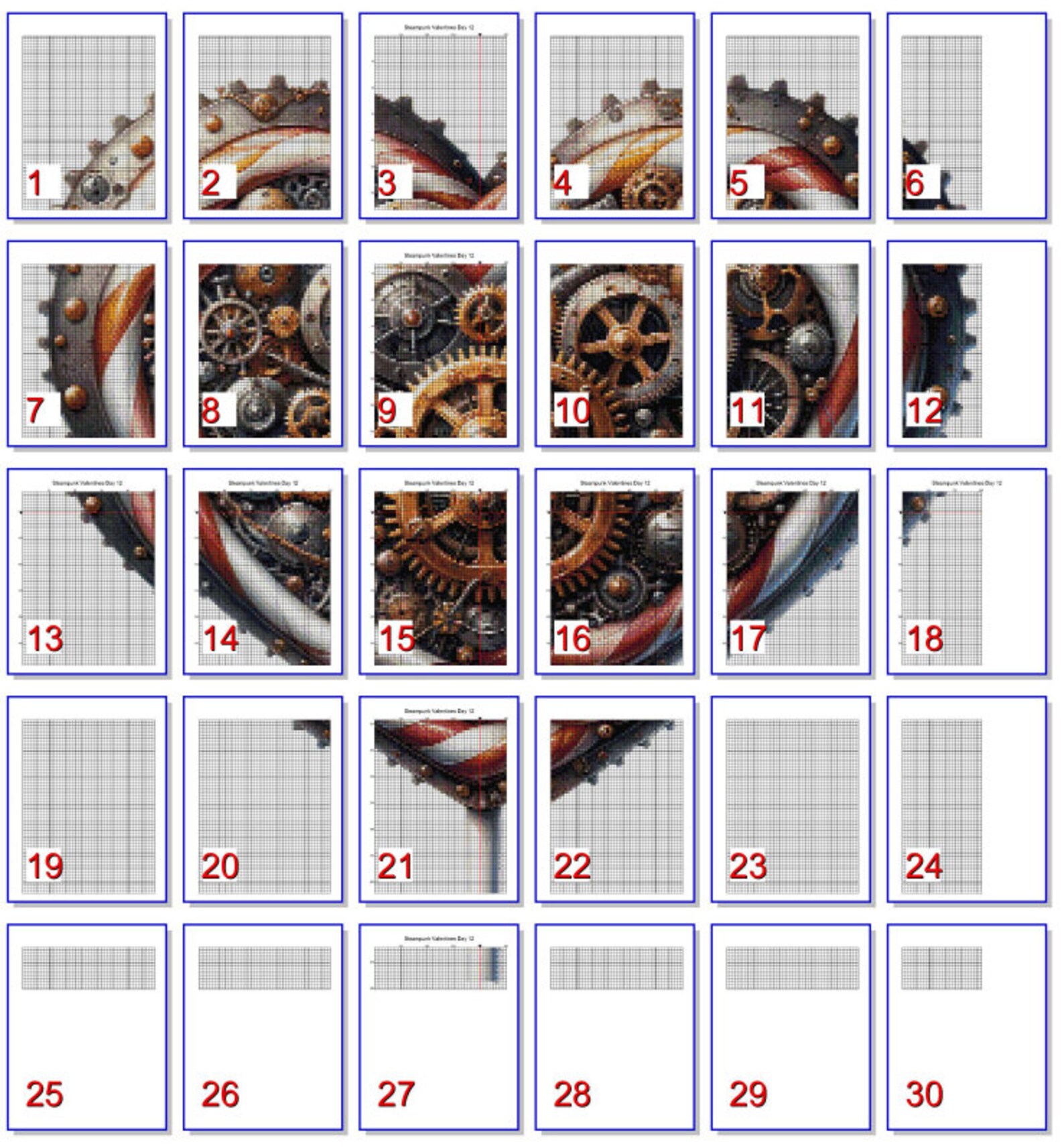 Steampunk Heart Candy Valentine Pattern Keeper Compatible PDF Instant ...