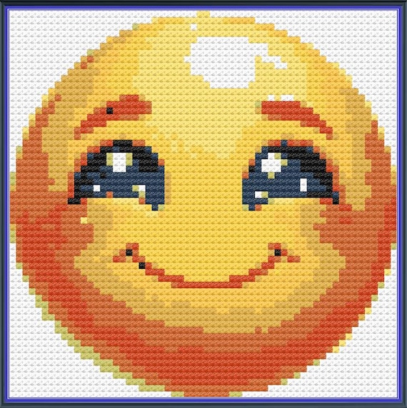 Happy Face Emoji 2, Small Beginner Pattern Keeper Compatible, PDF