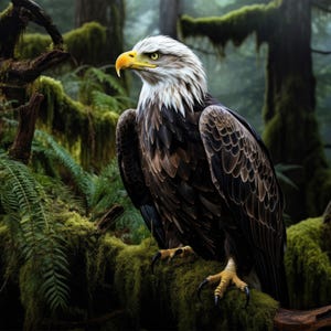 Weißkopfseeadler 18 gehockt, Tiergeist-Totem PDF sofortiger digitaler Download Kreuzstichmuster keeper kompatibel, Ausdruck der Farbkarte