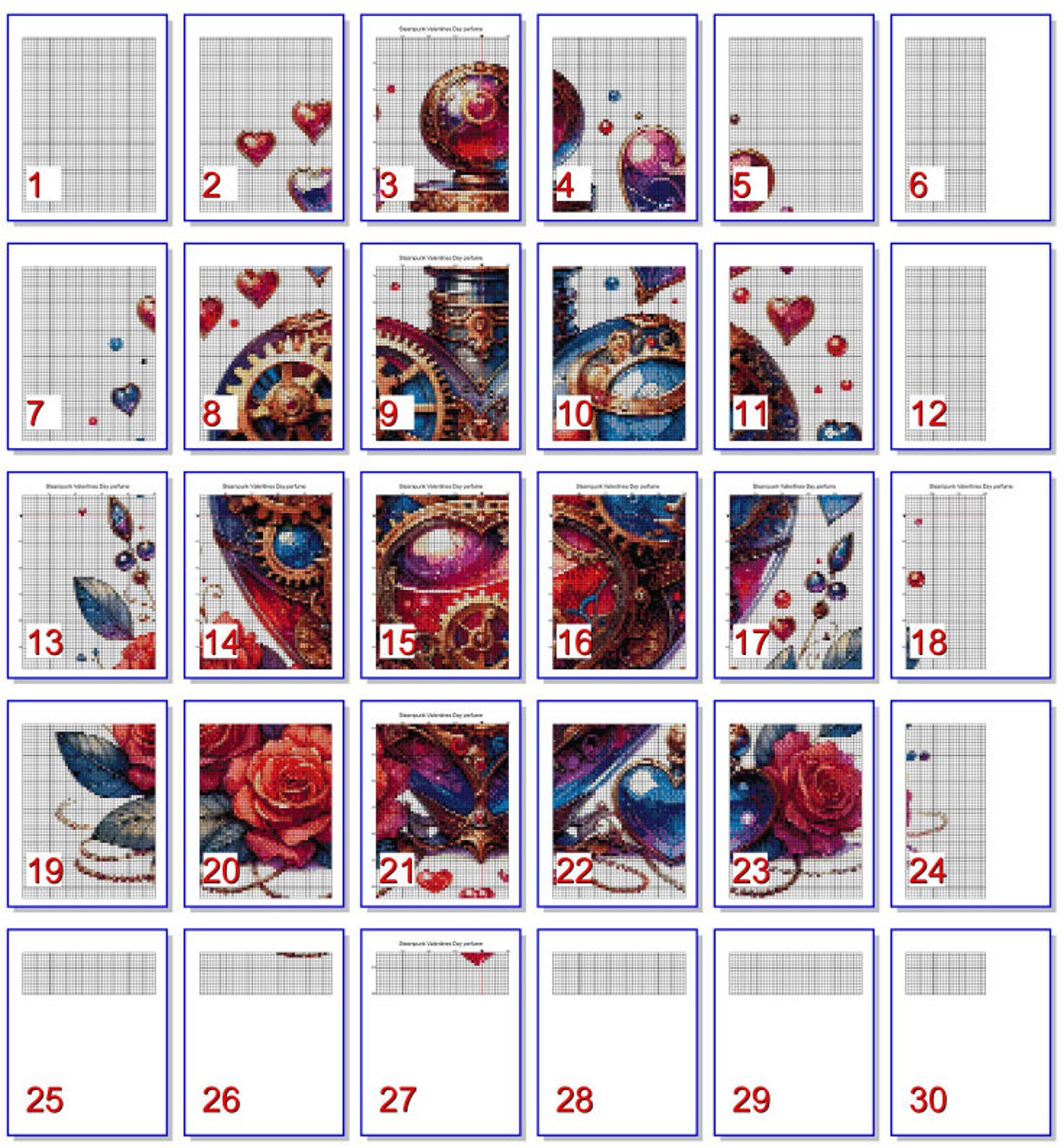 Steampunk Perfume Bottle Valentine Pattern Keeper Compatible PDF ...