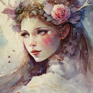Fada de verão, tamanho médio, compatível com PDF, download digital instantâneo, fantasia, 14ct, impressão de padrão colorido em preto e branco