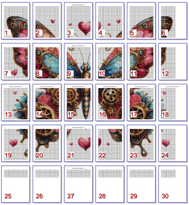 Steampunk Valentine Butterfly Pattern Keeper Compatible PDF Instant ...