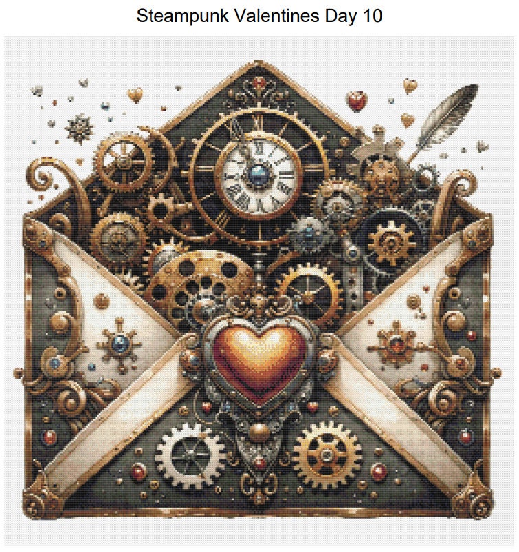 Steampunk Letter Valentine Pattern Keeper Compatible PDF Instant ...