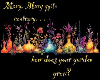 Mary, Mary, Quite Contrary Counted Cross Stitch Pattern - Etsy